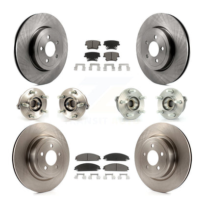 Kit de rotors et plaquettes de frein à disque, roulements de moyeu avant et arrière (10 pièces) pour Dodge Charger