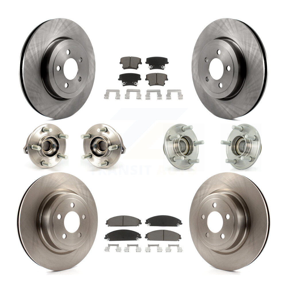 Kit de rotors et plaquettes de frein à disque, roulements de moyeu avant et arrière (10 pièces) pour Dodge Charger