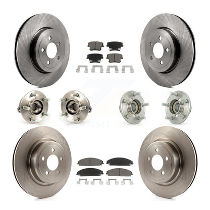 Kit de rotors et plaquettes de frein à disque, roulements de moyeu avant et arrière (10 pièces) pour Dodge Charger