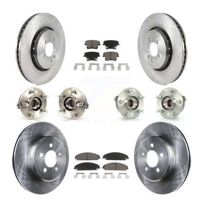 Kit de rotors et plaquettes de frein à disque, roulements de moyeu avant et arrière (10 pièces) pour Dodge Charger