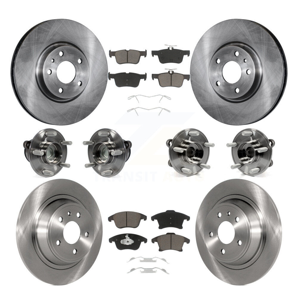Kit de Rotor et plaquettes de frein, roulement de moyeu avant et arrière (10 pièces) pour Ford Fusion Lincoln MK