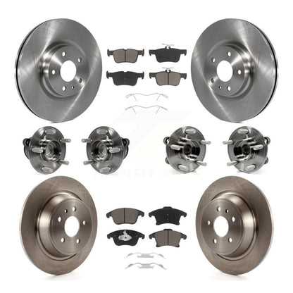 Kit de Rotor et plaquettes de frein, roulement de moyeu avant et arrière (10 pièces) pour Ford Fusion Lincoln MK