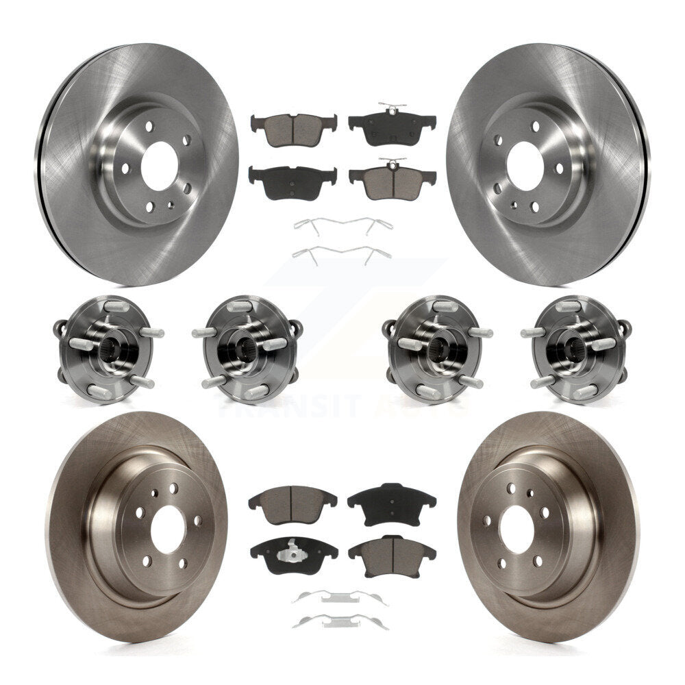 Kit de rotors et plaquettes de frein à disque, roulements de moyeu avant et arrière (10 pièces) pour Lincoln MKZ