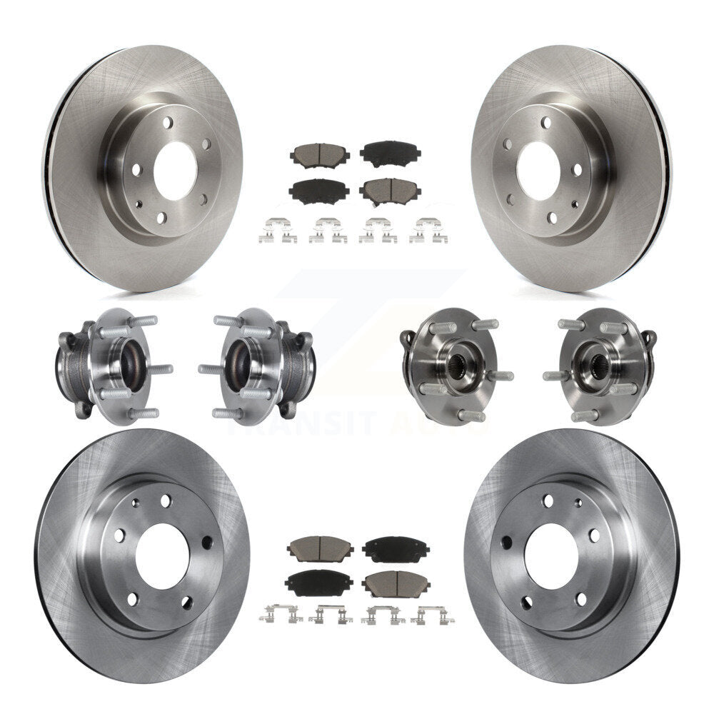 Kit de rotors et plaquettes de frein à disque, roulements de moyeu avant et arrière (10 pièces) pour Mazda 3 Sport