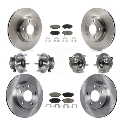 Kit de rotors et plaquettes de frein à disque, roulements de moyeu avant et arrière (10 pièces) pour Mazda 3 Sport