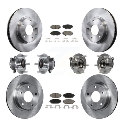 Kit de rotors et plaquettes de frein à disque, roulements de moyeu avant et arrière (10 pièces) pour Mazda 3 Sport
