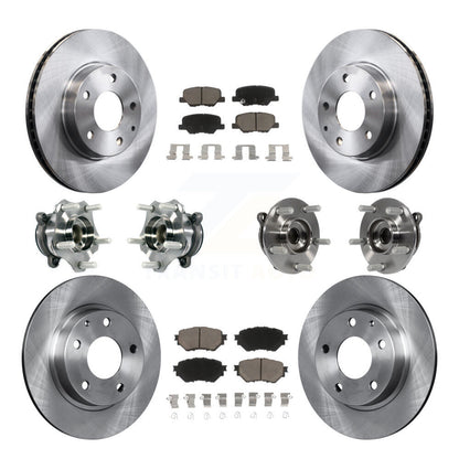 Kit de rotors et plaquettes de frein à disque, roulements de moyeu avant et arrière (10 pièces) pour Mazda 3 Sport