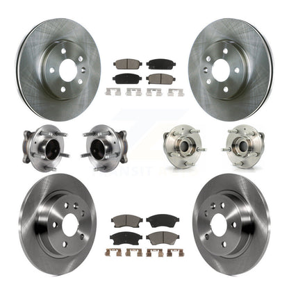 Kit de plaquettes de Rotor de frein, roulement de moyeu avant et arrière (10 pièces) pour moteur à gaz Chevrolet Cruze