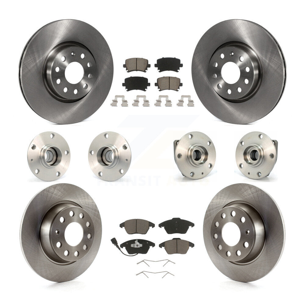 Kit de rotors et plaquettes de frein à disque, roulements de moyeu avant et arrière (10 pièces) pour Volkswagen GT