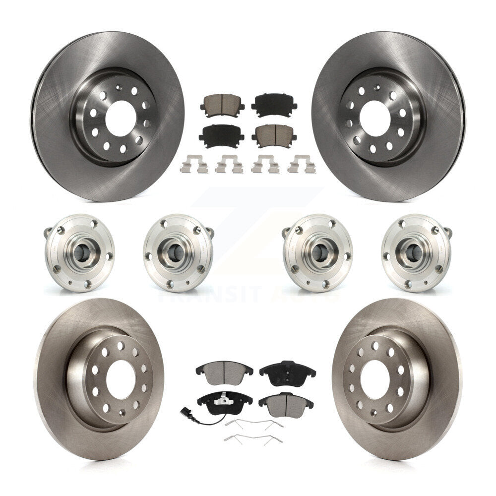 Kit de plaquettes de Rotor de frein, roulement de moyeu avant et arrière (10 pièces) pour Volkswagen Tiguan Audi Q