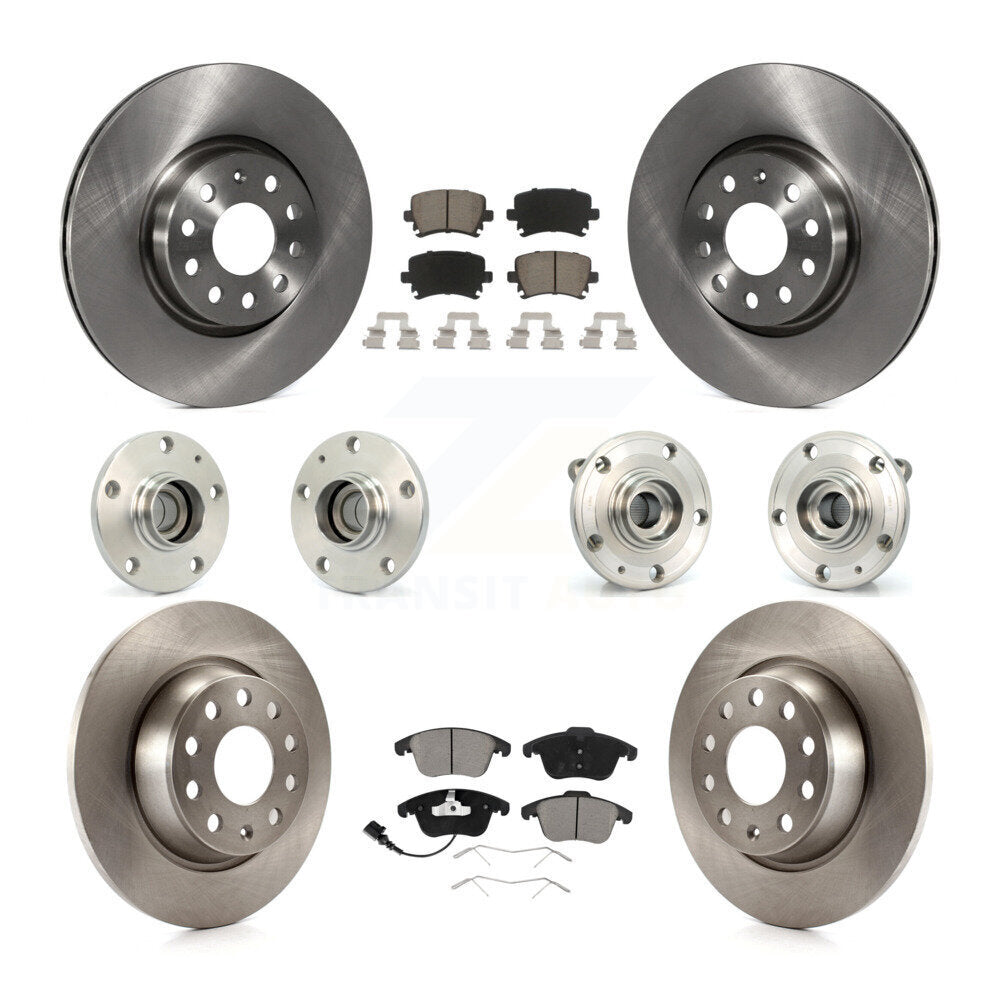 Kit de plaquettes de Rotor de frein, roulement de moyeu avant et arrière (10 pièces) pour Volkswagen Tiguan Audi Q