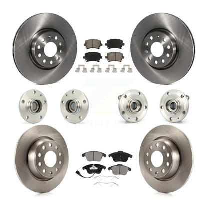 Kit de plaquettes de Rotor de frein, roulement de moyeu avant et arrière (10 pièces) pour Volkswagen Tiguan Audi Q