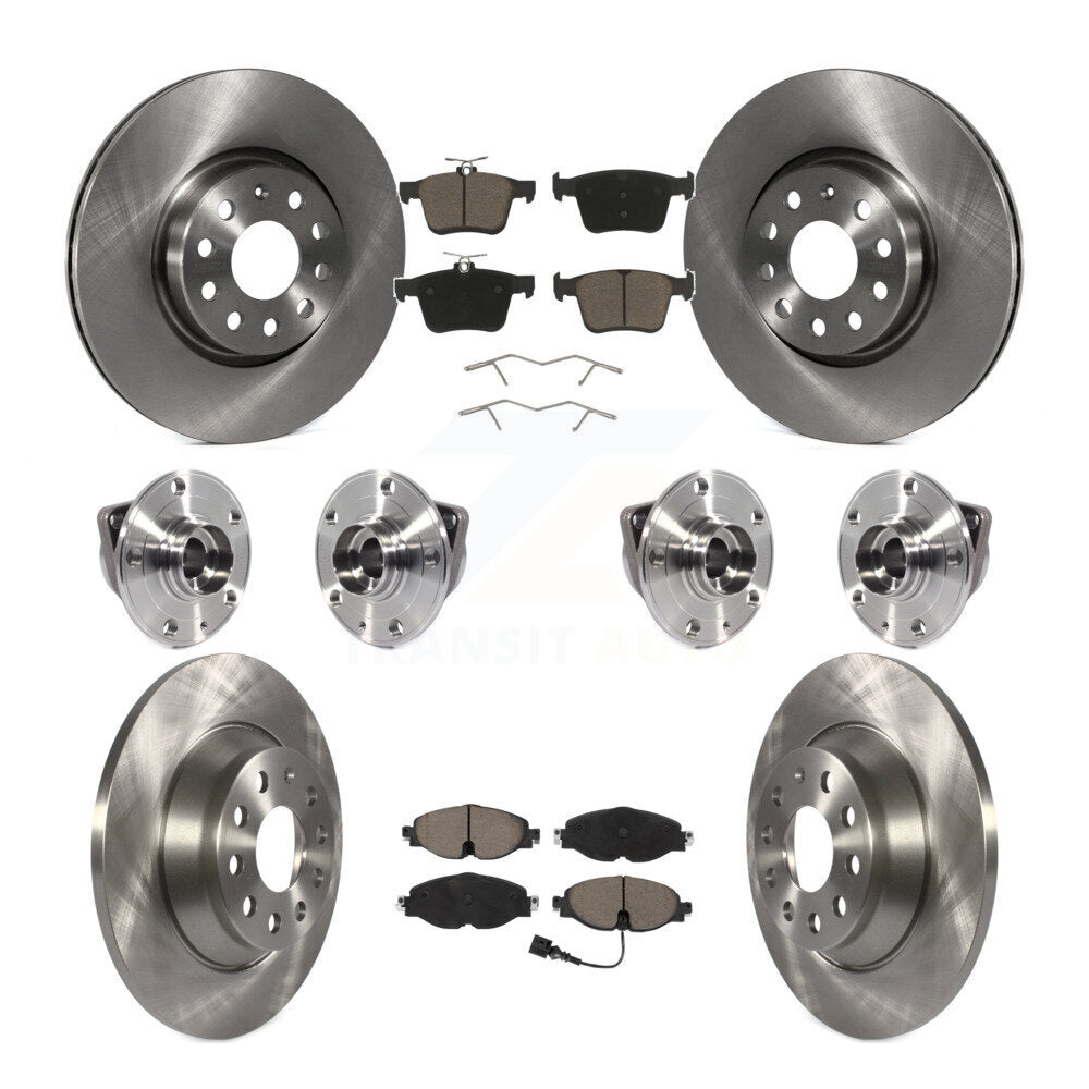 Kit de rotors et plaquettes de frein à disque, roulement de moyeu avant et arrière (10 pièces) pour Audi TT Quattr
