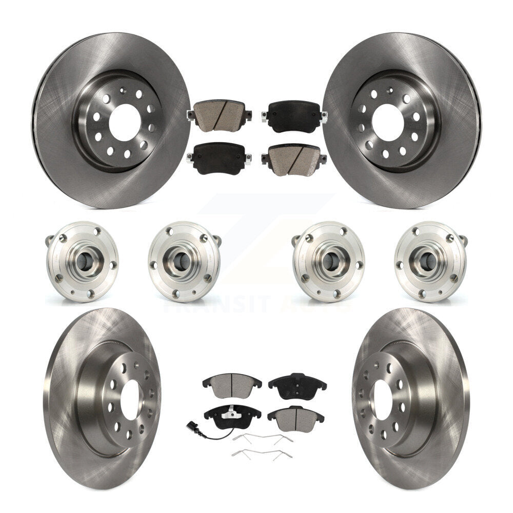 Kit de rotors et plaquettes de frein à disque, roulement de moyeu avant et arrière (10 pièces) pour Audi Q3 Quattr
