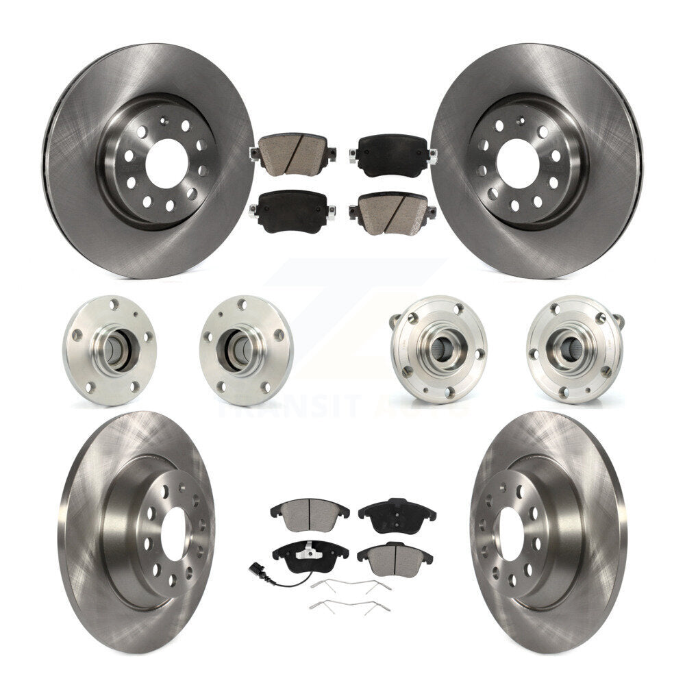 Kit de rotor et de plaquettes de frein à disque, roulement de moyeu avant et arrière (10 pièces) pour Audi Q 2016 – 2018