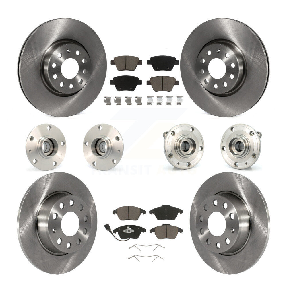 Kit de rotors et plaquettes de frein à disque, roulements de moyeu avant et arrière (10 pièces) pour Volkswagen GT