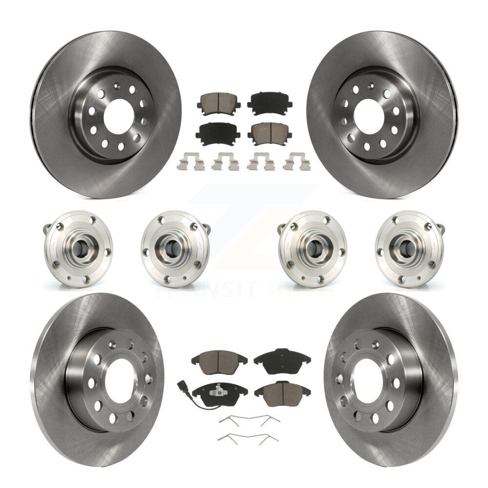 Kit de rotors et plaquettes de frein à disque, roulement de moyeu avant et arrière (10 pièces) pour Audi A3 Quattr