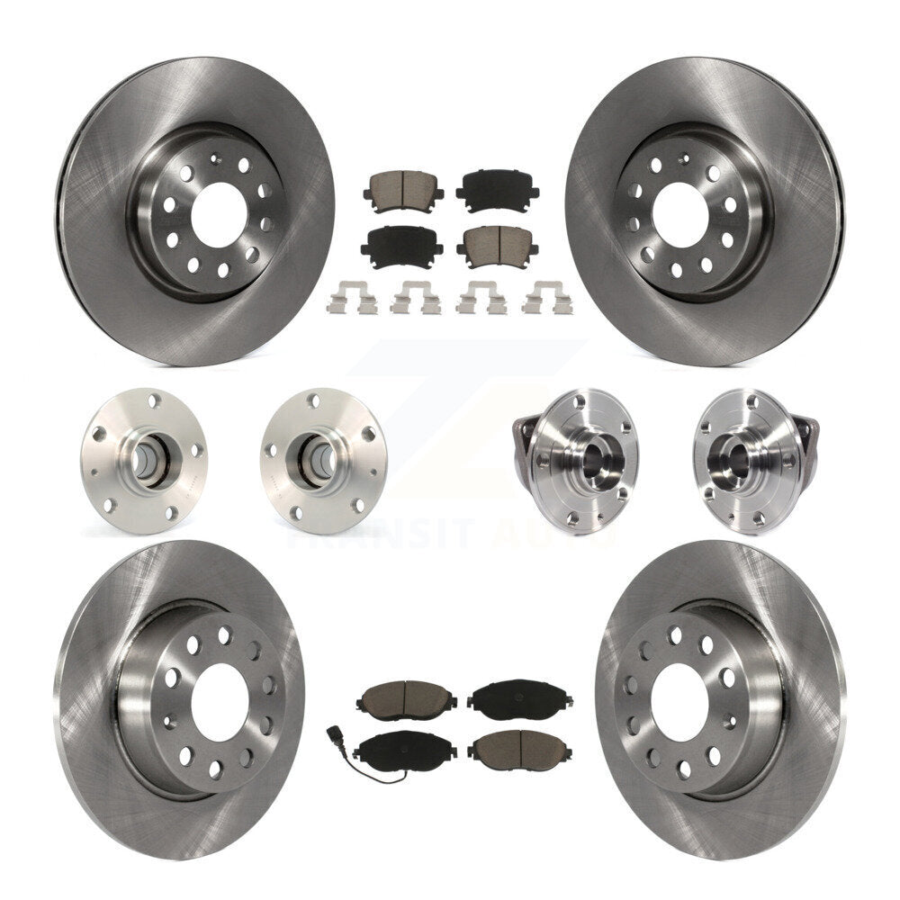 Kit de rotors et plaquettes de frein à disque, roulements de moyeu avant et arrière (10 pièces) pour Volkswagen GT