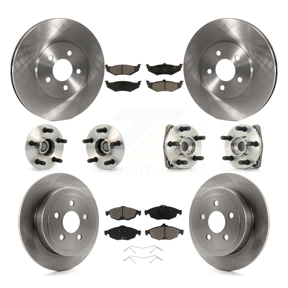 Kit de Rotor et de plaquettes de frein, roulement de moyeu avant et arrière (10 pièces) pour Chrysler Sebring Dodge