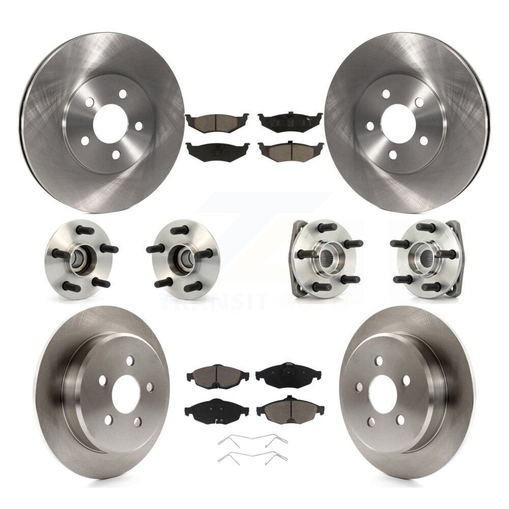 Kit de Rotor et de plaquettes de frein, roulement de moyeu avant et arrière (10 pièces) pour Chrysler Sebring Dodge