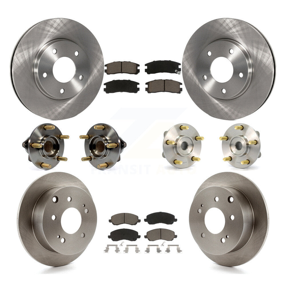 Kit de rotor et de plaquettes de frein à disque, roulement de moyeu avant et arrière (10 pièces) pour Mitsubishi Galan