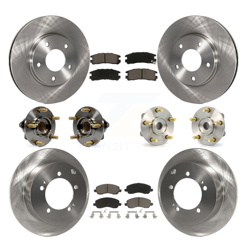 Kit de rotors et plaquettes de frein à disque, roulement de moyeu avant et arrière (10 pièces) pour Mitsubishi Eclips