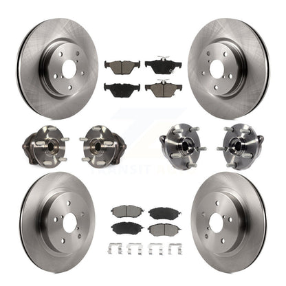 Kit de plaquettes de Rotor de frein à disque, roulement de moyeu avant et arrière (10 pièces) pour Subaru Outback Legac
