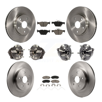 Kit de rotor et de plaquettes de frein avec roulement de moyeu avant et arrière (10 pièces) pour Subaru Legacy 2.5 16-19
