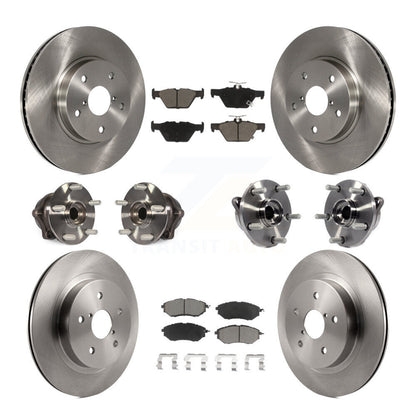 Kit de rotors et plaquettes de frein avec roulement de moyeu avant et arrière (10 pièces) pour Subaru Legacy 2015 2.5
