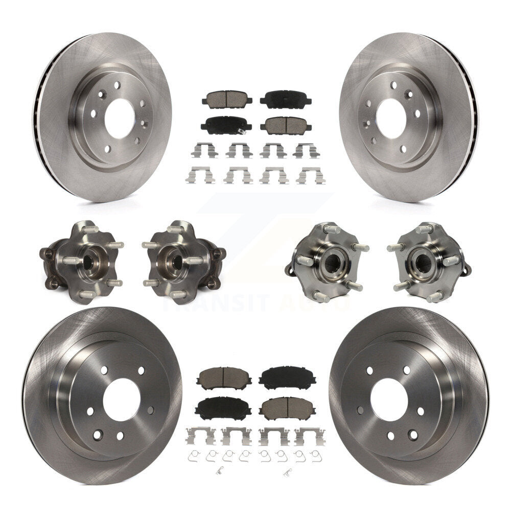 Kit de plaquettes de Rotor de frein, roulement de moyeu avant et arrière (10 pièces) pour Nissan Rogue Sport Qashqa