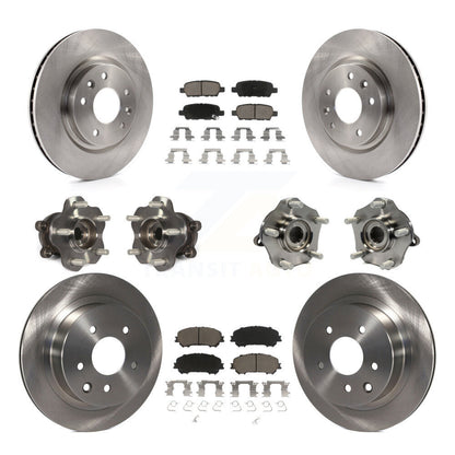 Kit de plaquettes de Rotor de frein, roulement de moyeu avant et arrière (10 pièces) pour Nissan Rogue Sport Qashqa