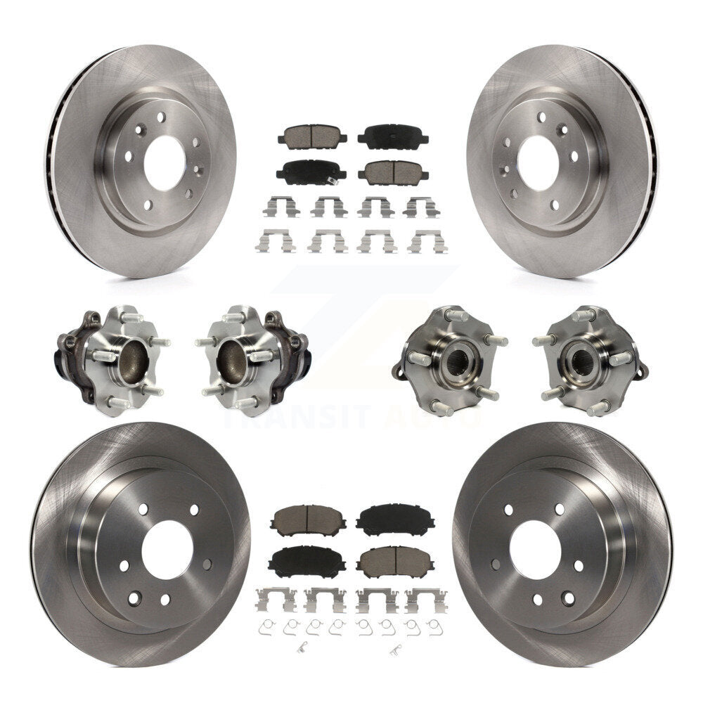 Kit de plaquettes de Rotor de frein, roulement de moyeu avant et arrière (10 pièces) pour Nissan Rogue Sport Qashqa