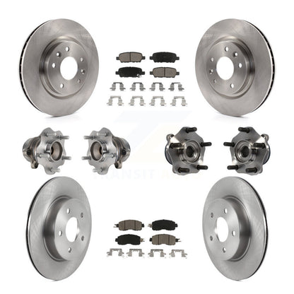 Kit de rotors et plaquettes de frein à disque, roulements de moyeu avant et arrière (10 pièces) pour Nissan LEAF