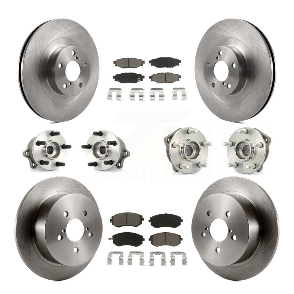 Kit de plaquettes de Rotor de frein, roulement de moyeu avant et arrière (10 pièces) pour Subaru Outback Legac 2005