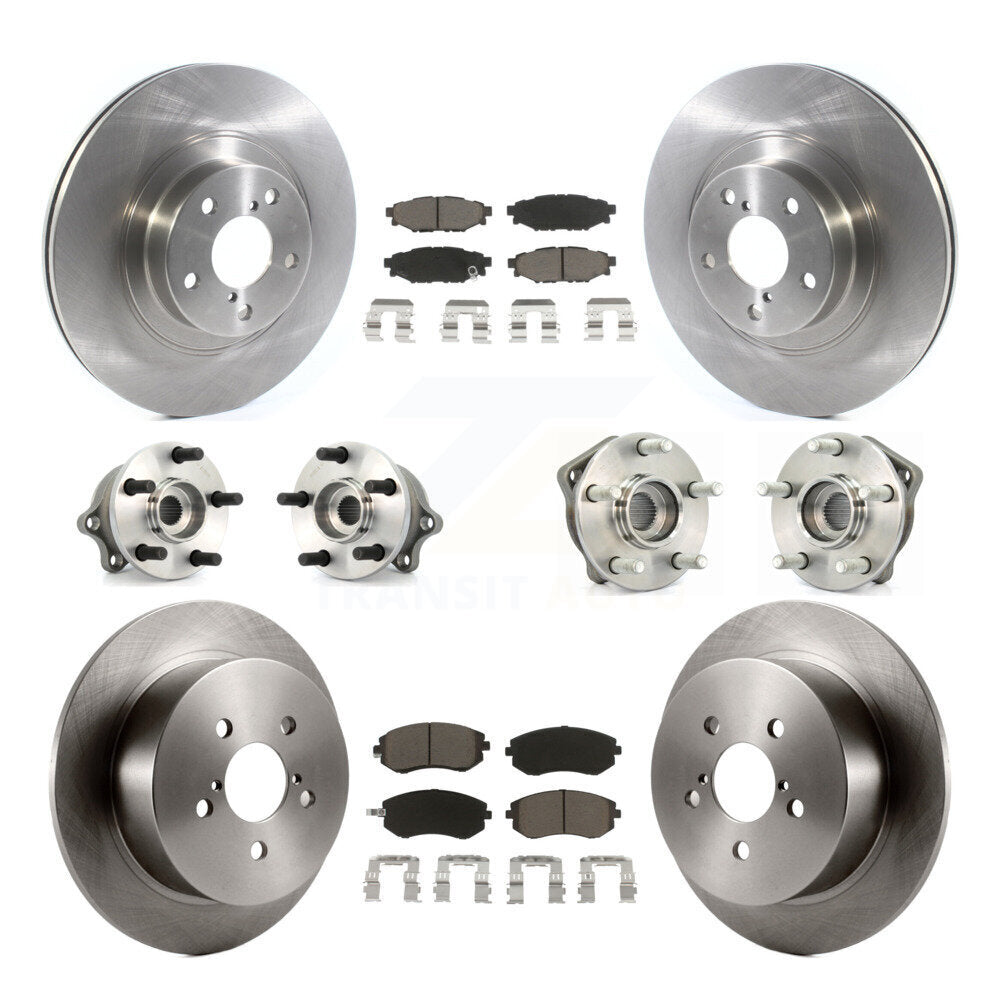 Kit de plaquettes de Rotor de frein à disque, roulement de moyeu avant et arrière (10 pièces) pour Subaru Outback Legac