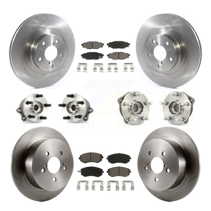 Kit de plaquettes de Rotor de frein à disque, roulement de moyeu avant et arrière (10 pièces) pour Subaru Outback Legac