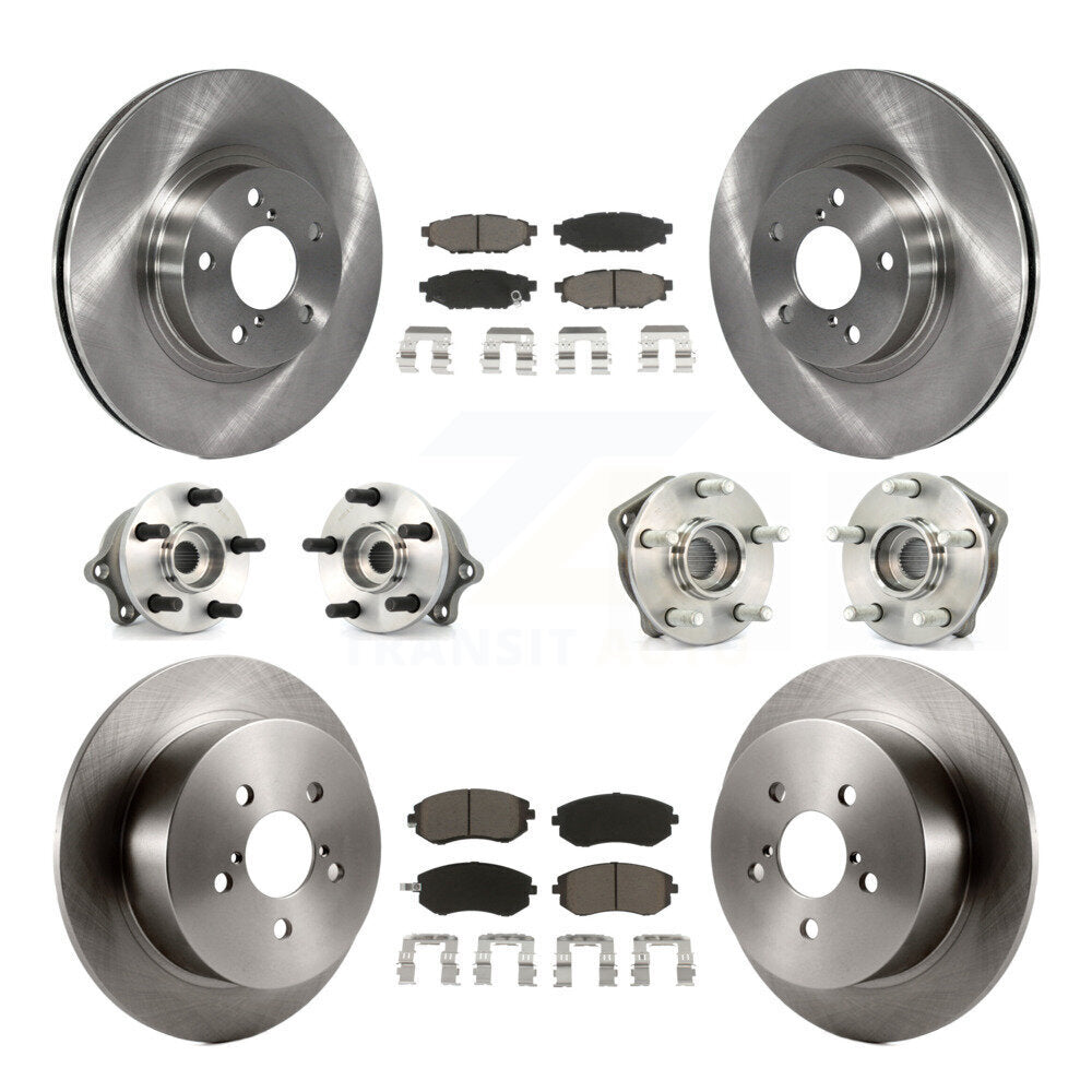 Kit de plaquettes de Rotor de frein, roulement de moyeu avant et arrière (10 pièces) pour Subaru Legacy i/Limite 05