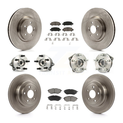 Kit de rotors et plaquettes de frein à disque, roulements de moyeu avant et arrière (10 pièces) pour Subaru Legacy