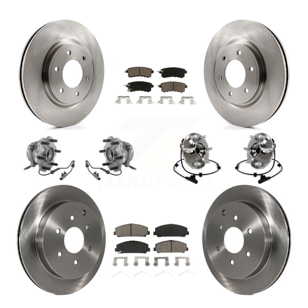 Kit de plaquettes de Rotor de frein, roulement de moyeu avant et arrière (10 pièces) pour INFINITI QX80 Nissan QX5