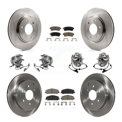 Kit de plaquettes de Rotor de frein, roulement de moyeu avant et arrière (10 pièces) pour INFINITI QX80 Nissan QX5