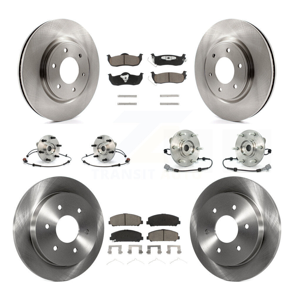 Kit de Rotor et de plaquettes de frein, roulement de moyeu avant et arrière (10 pièces) pour Nissan Armada INFINIT