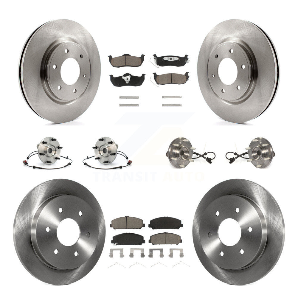 Kit de rotors et plaquettes de frein à disque, roulements de moyeu avant et arrière (10 pièces) pour Nissan Armada