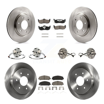Kit de rotors et plaquettes de frein à disque, roulements de moyeu avant et arrière (10 pièces) pour Nissan Armada