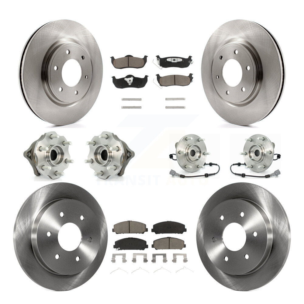 Kit de rotors et plaquettes de frein à disque, roulements de moyeu avant et arrière (10 pièces) pour Nissan Armada