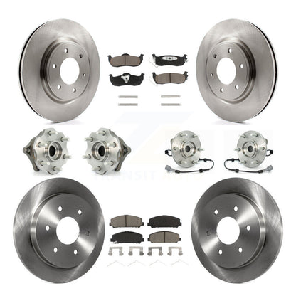Kit de rotors et plaquettes de frein à disque, roulements de moyeu avant et arrière (10 pièces) pour Nissan Armada