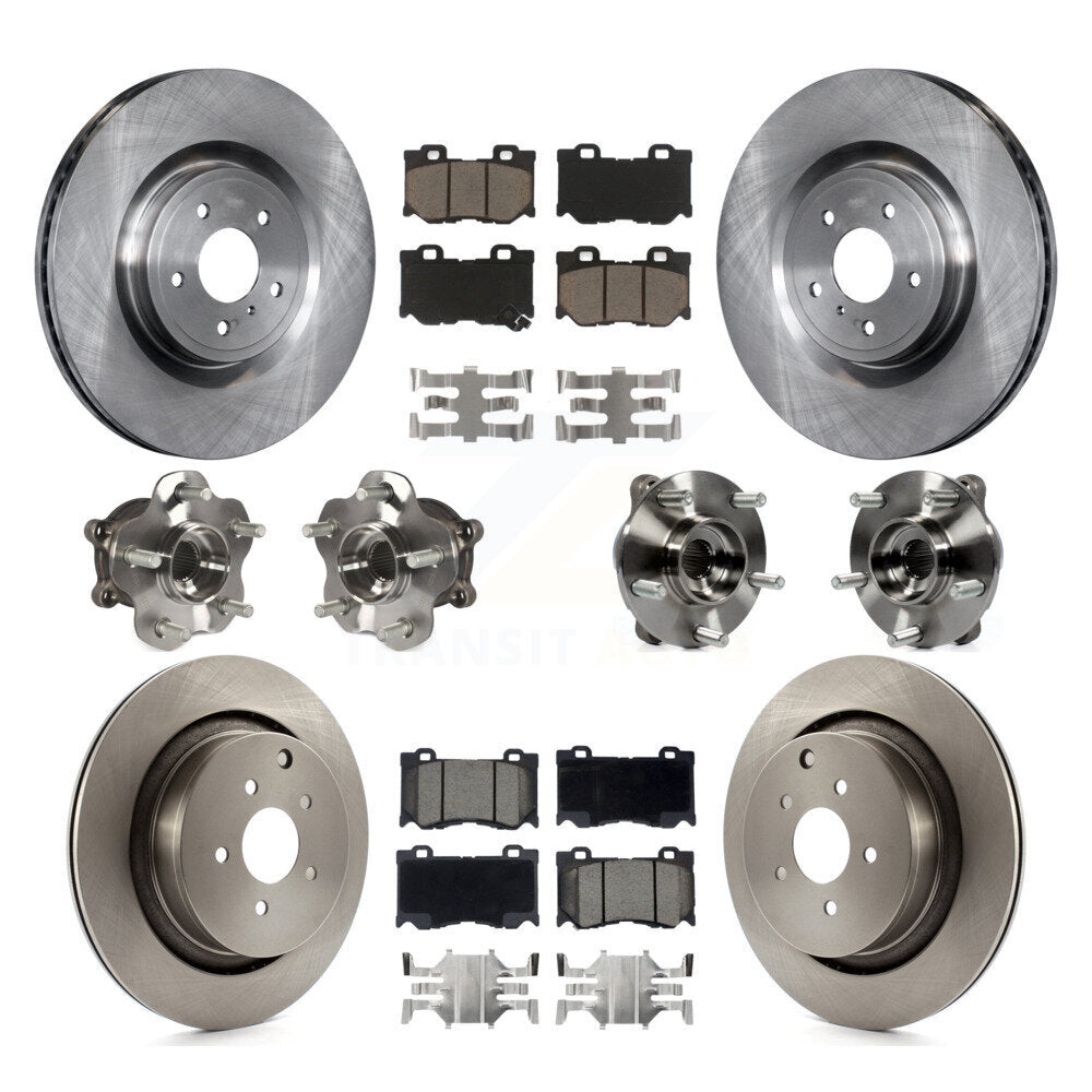 Kit de rotors et plaquettes de frein à disque, roulements de moyeu avant et arrière (10 pièces) pour INFINITI FX50
