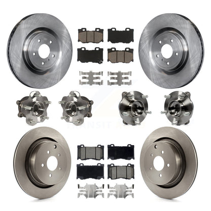 Kit de rotors et plaquettes de frein à disque, roulements de moyeu avant et arrière (10 pièces) pour INFINITI FX50