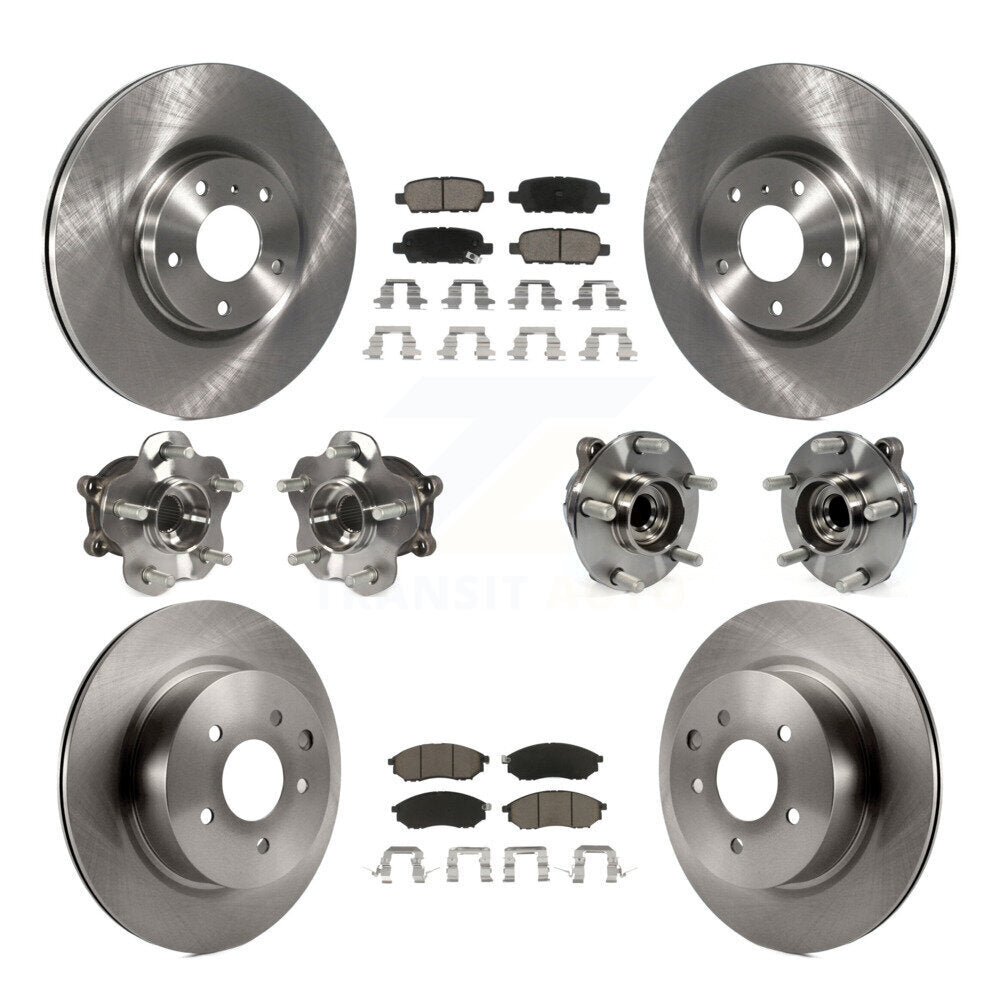 Kit de rotors et plaquettes de frein, roulement de moyeu avant et arrière (10 pièces) pour INFINITI EX35 QX50 EX3