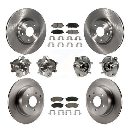 Kit de rotors et plaquettes de frein, roulement de moyeu avant et arrière (10 pièces) pour INFINITI EX35 QX50 EX3