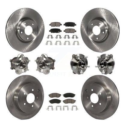 Kit de rotors et plaquettes de frein avec roulement de moyeu avant et arrière (10 pièces) pour INFINITI QX70 AW 15-17